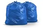 saco de lixo azul