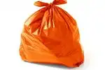 saco de lixo laranja