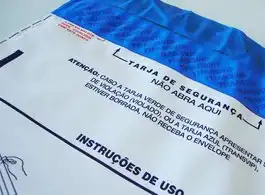 Envelope de segurança com numeração