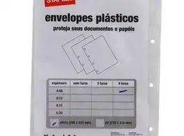 Envelope plástico 4 furos