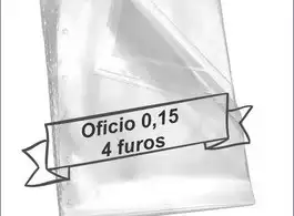 Envelope plástico 4 furos