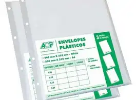 Envelope plástico 4 furos