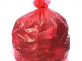 saco de lixo rosa