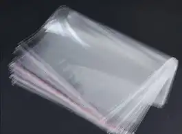 Saco de plástico transparente