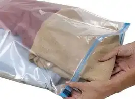 Saco para Roupas Zip Lock de Plástico