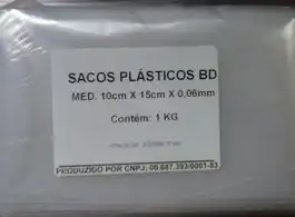Saco plástico bd