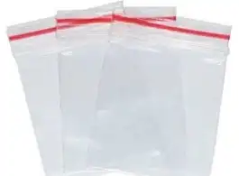 Saco plástico transparente adesivo