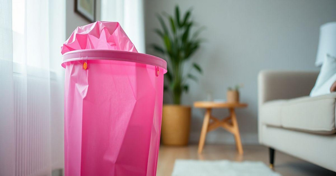 Saco de lixo rosa: a escolha ideal para organização e estilo na sua casa