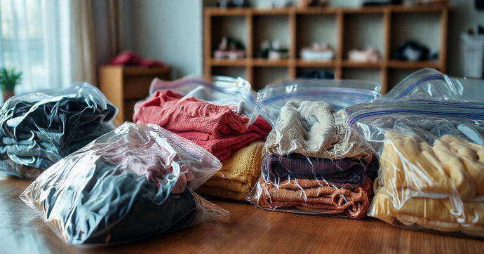 Saco Ziplock para Roupas: Organize com Estilo
